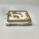 1960s mid-century modern Italian onyx smoking set with table lighter & ashtray