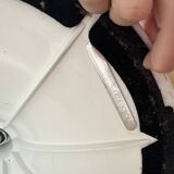 Knoll tulip chair with black velvet cushion