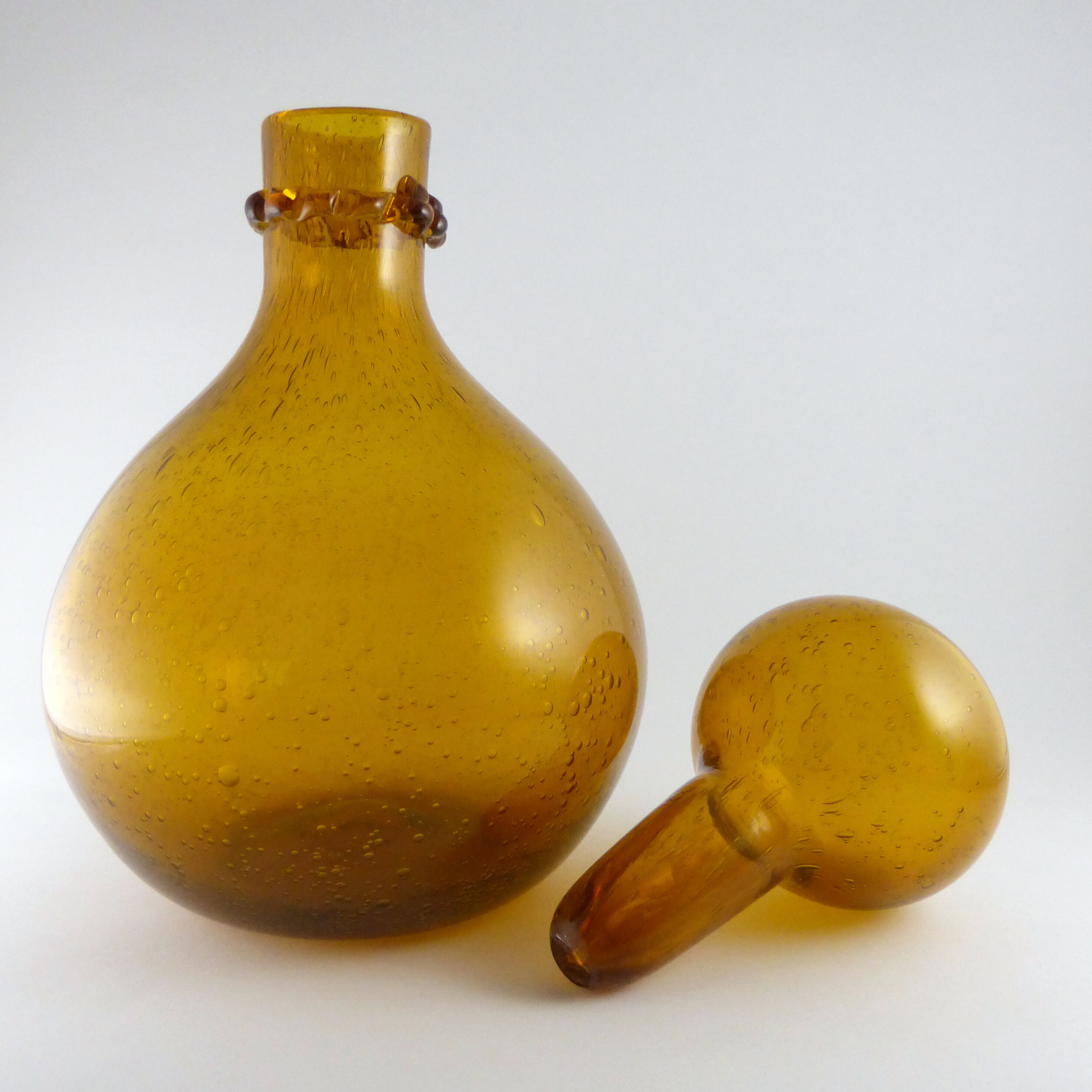 Bubble glass carafe amber from the 50 / 60