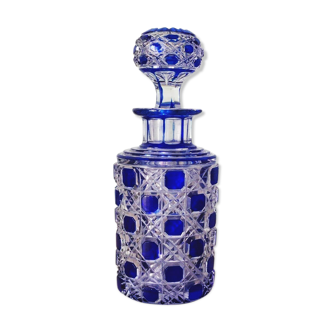 Baccarat crystal bottle model diamonds stoned blue