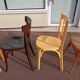 Set of 8 wooden bistro chairs bar mismatched