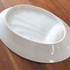 Large white porcelain meat dish from the 19th century