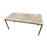 Table marbre et métal Florence Knoll 1960