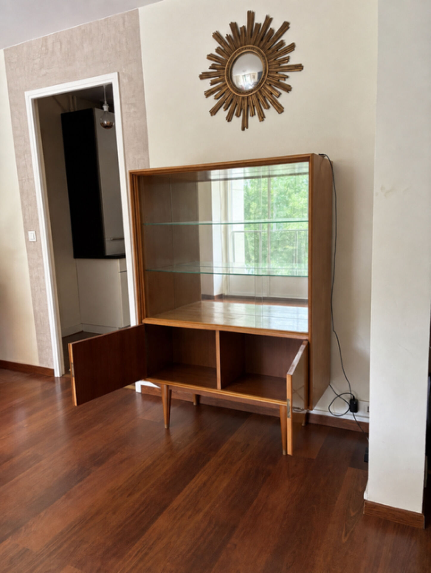 Bibliothèque, vitrine, vintage, scandinave année 50 60