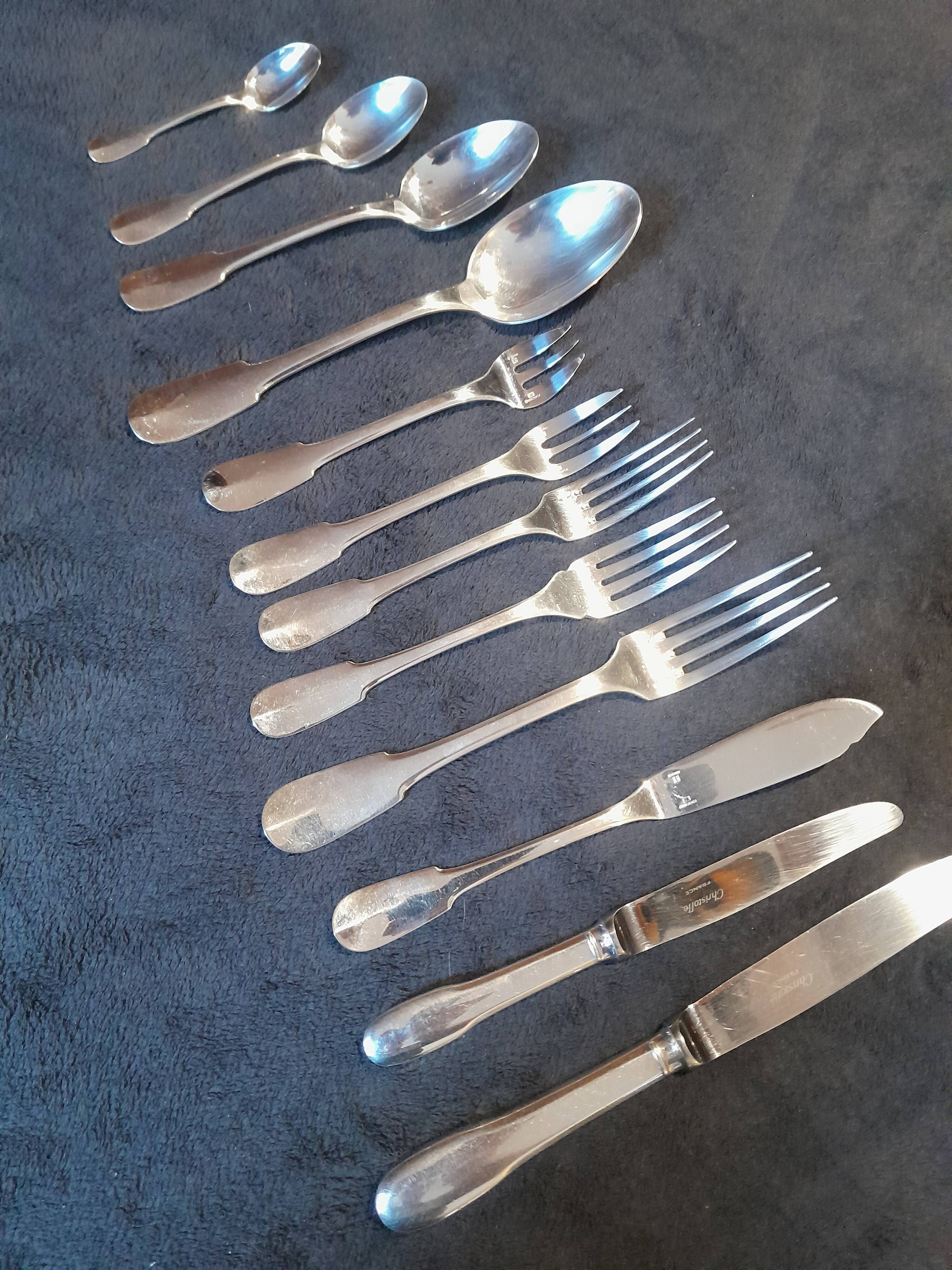 household set 172 pieces Christofle model Cluny