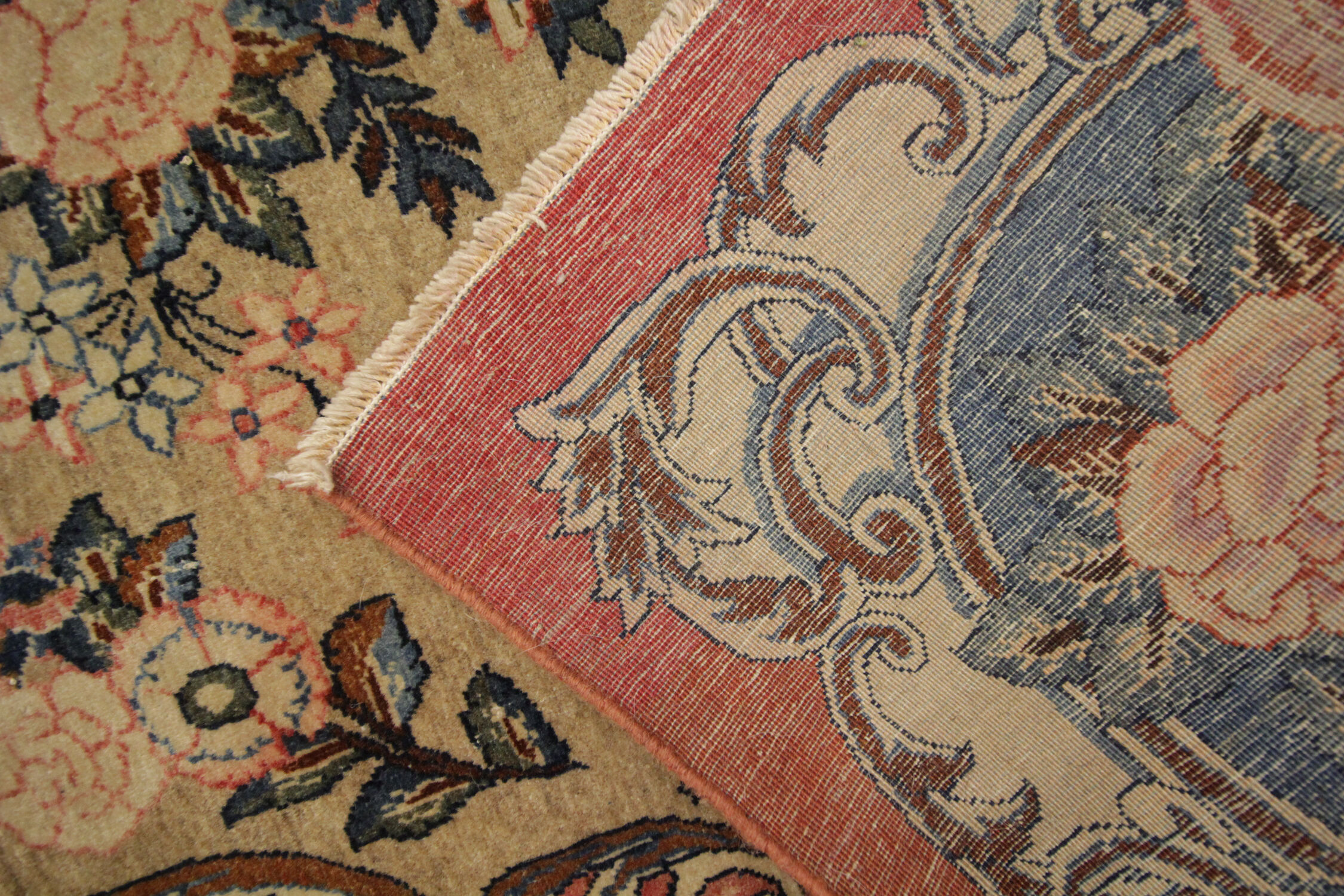 Hand-knotted vintage persian mohajeran area rug 125x215cm