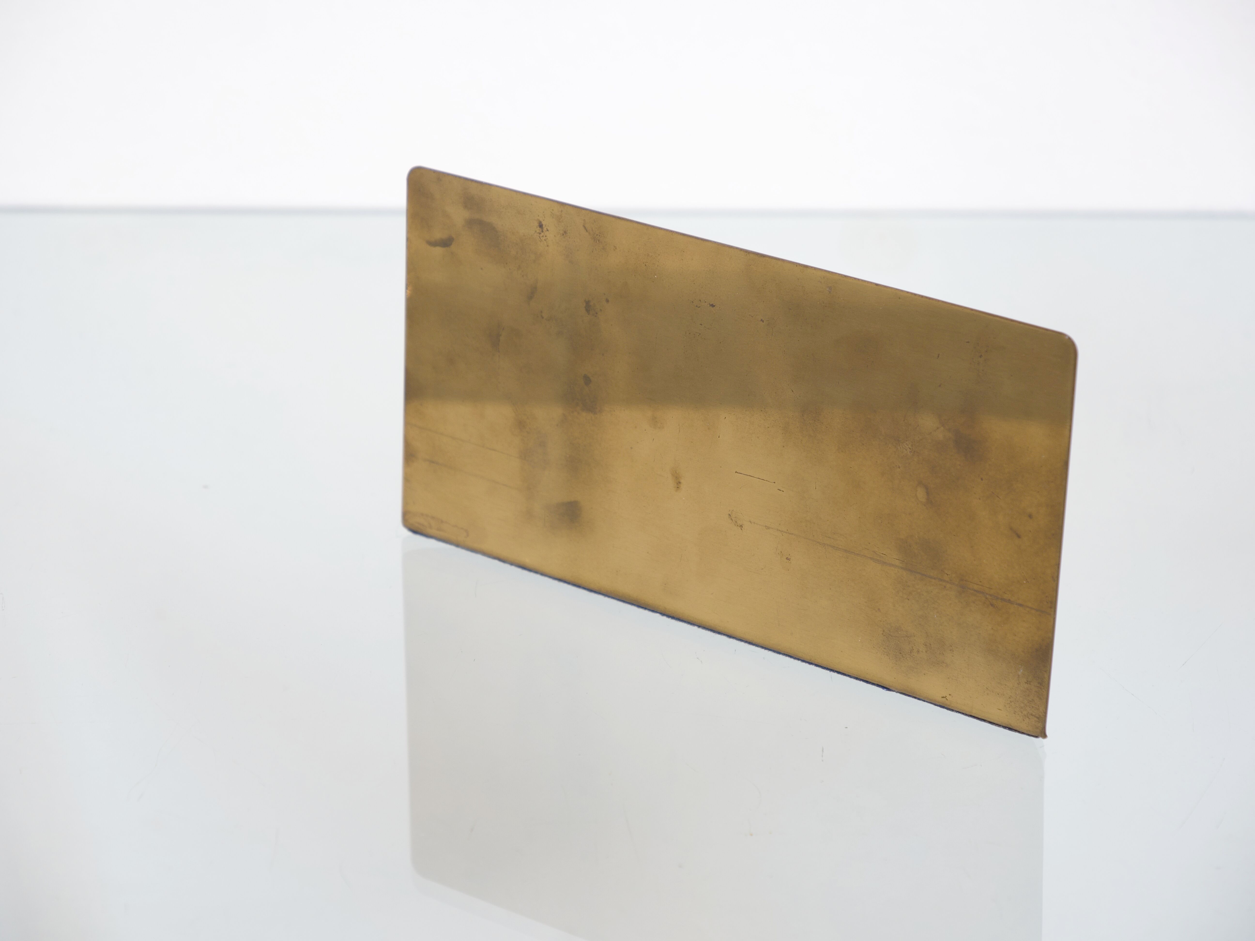 Mail Holder in Golden Brass circa 1970