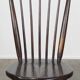 Set of 4 vintage spindle design chairs in wood by De Ster Gelderland.