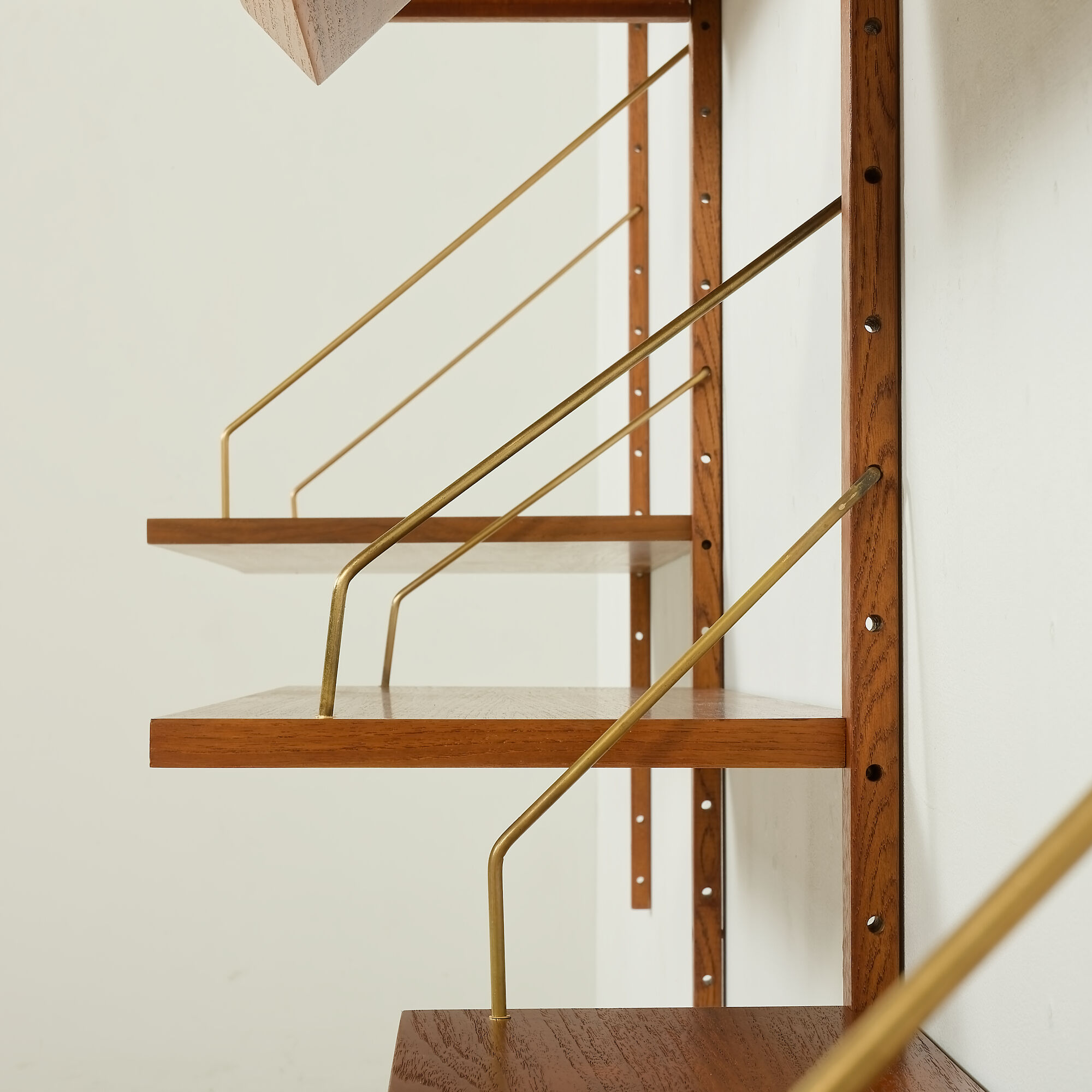 Danish vintage teak wall unit attributed to Preben Sorensen, 1960s