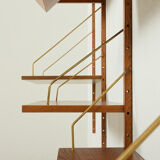 Danish vintage teak wall unit attributed to Preben Sorensen, 1960s