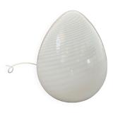 Old Ridged Glass Egg Lamp Design Vetri Murano vintage egg
