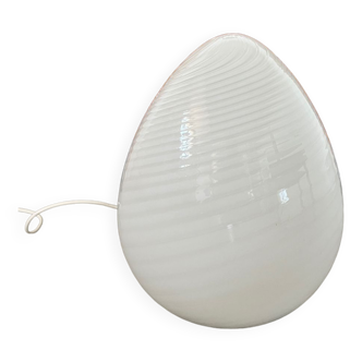 Old Ridged Glass Egg Lamp Design Vetri Murano vintage egg