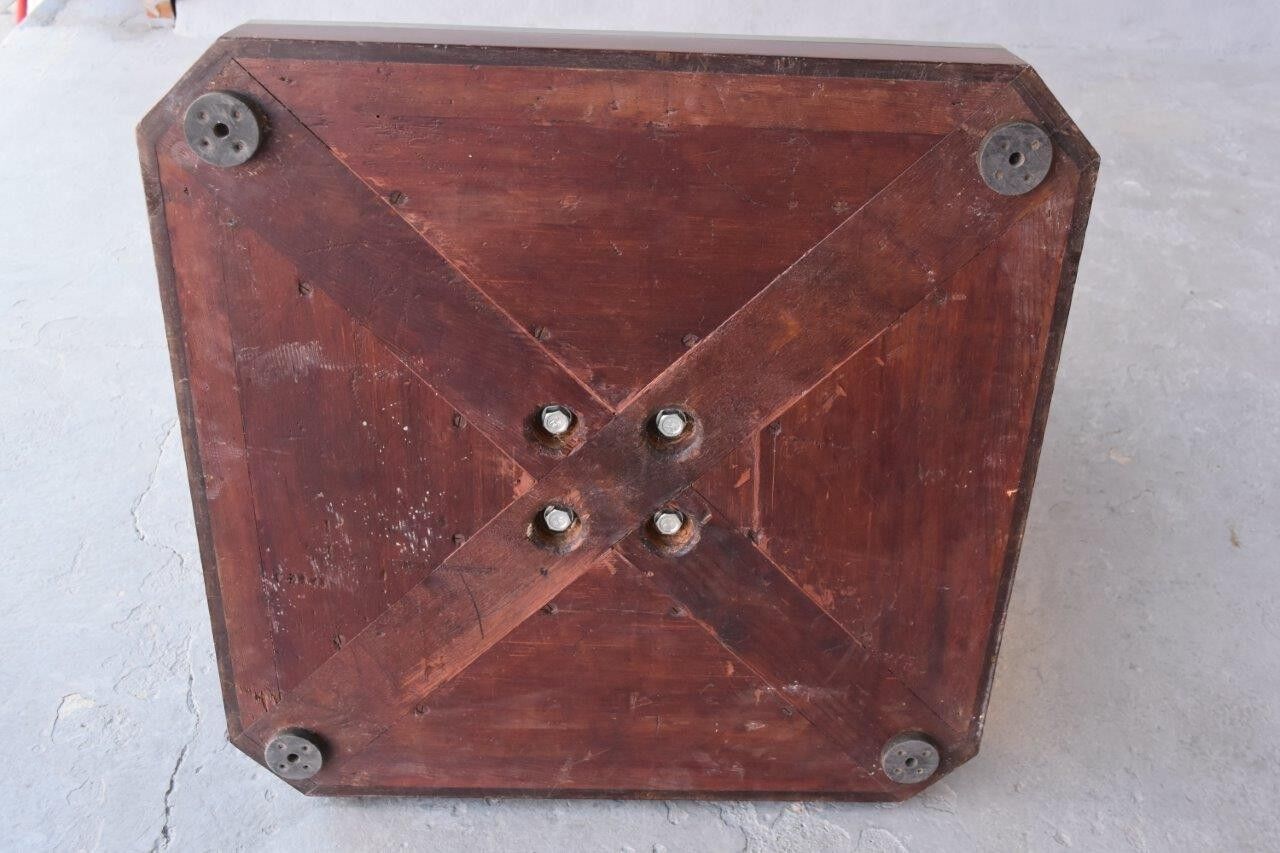Square Deco 1930 rosewood side table