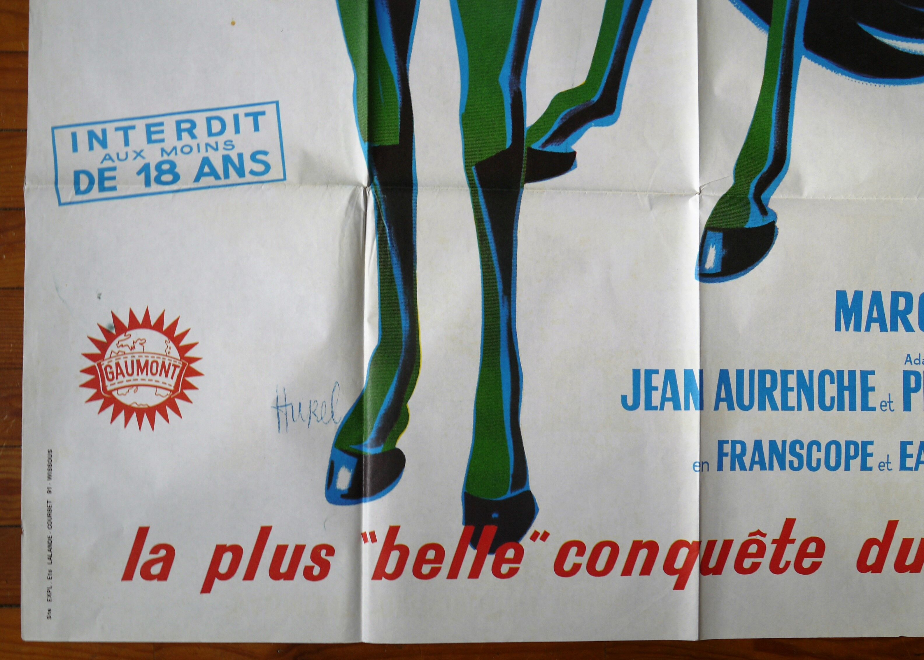 THE Green Mare - Original movie poster - Bourvil