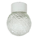 Vintage White Porcelain Ceiling Light, 1970s