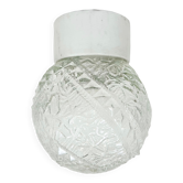 Lustre en porcelaine blanche vintage, années 1970