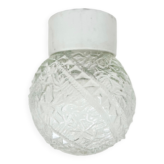 Vintage White Porcelain Ceiling Light, 1970s