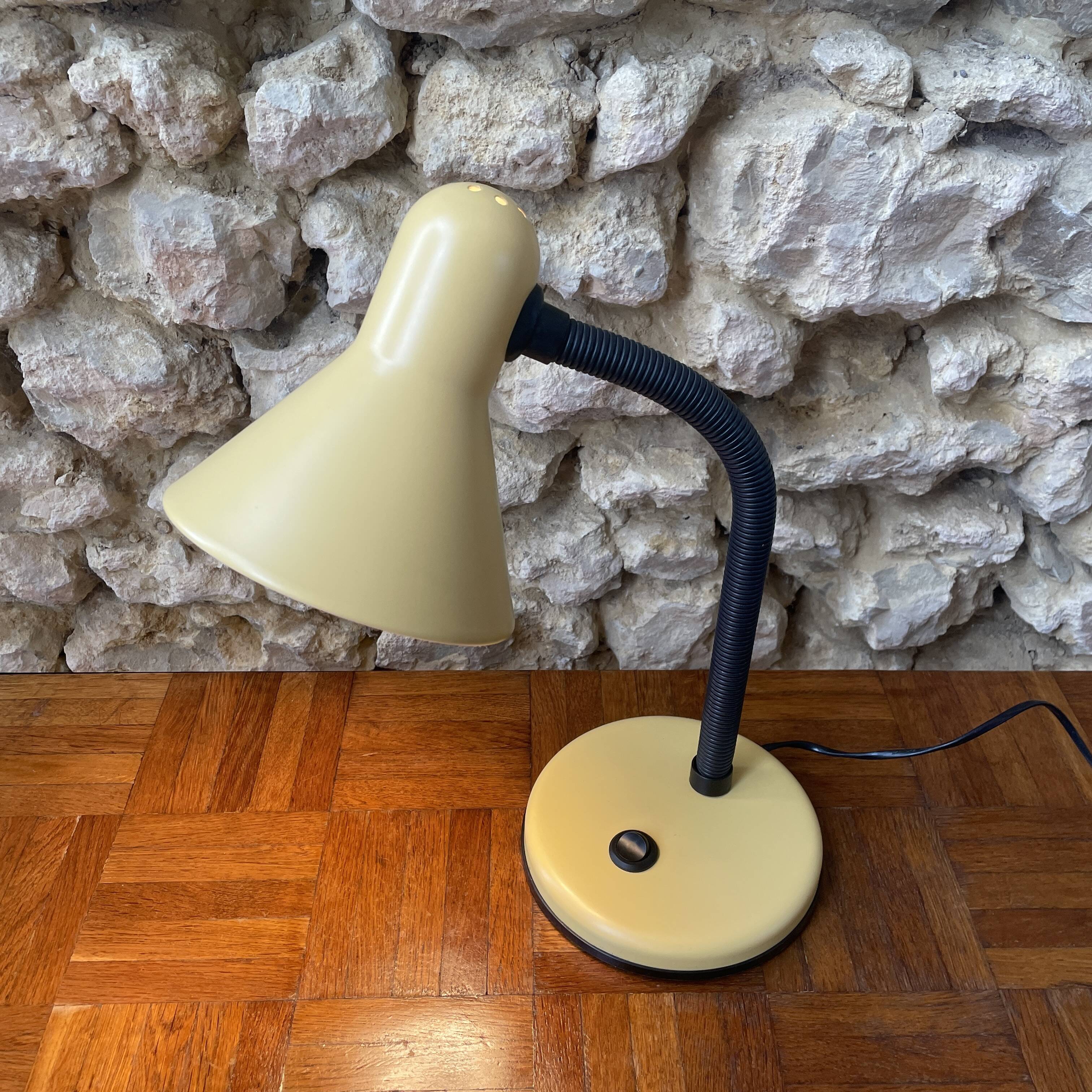 Lampe de bureau jaune - années 80