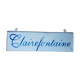 Panneau en bois double face avec inscription sculptée "clairefontaine"