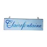 double-sided wooden panel with carved inscription "Clairefontaine"