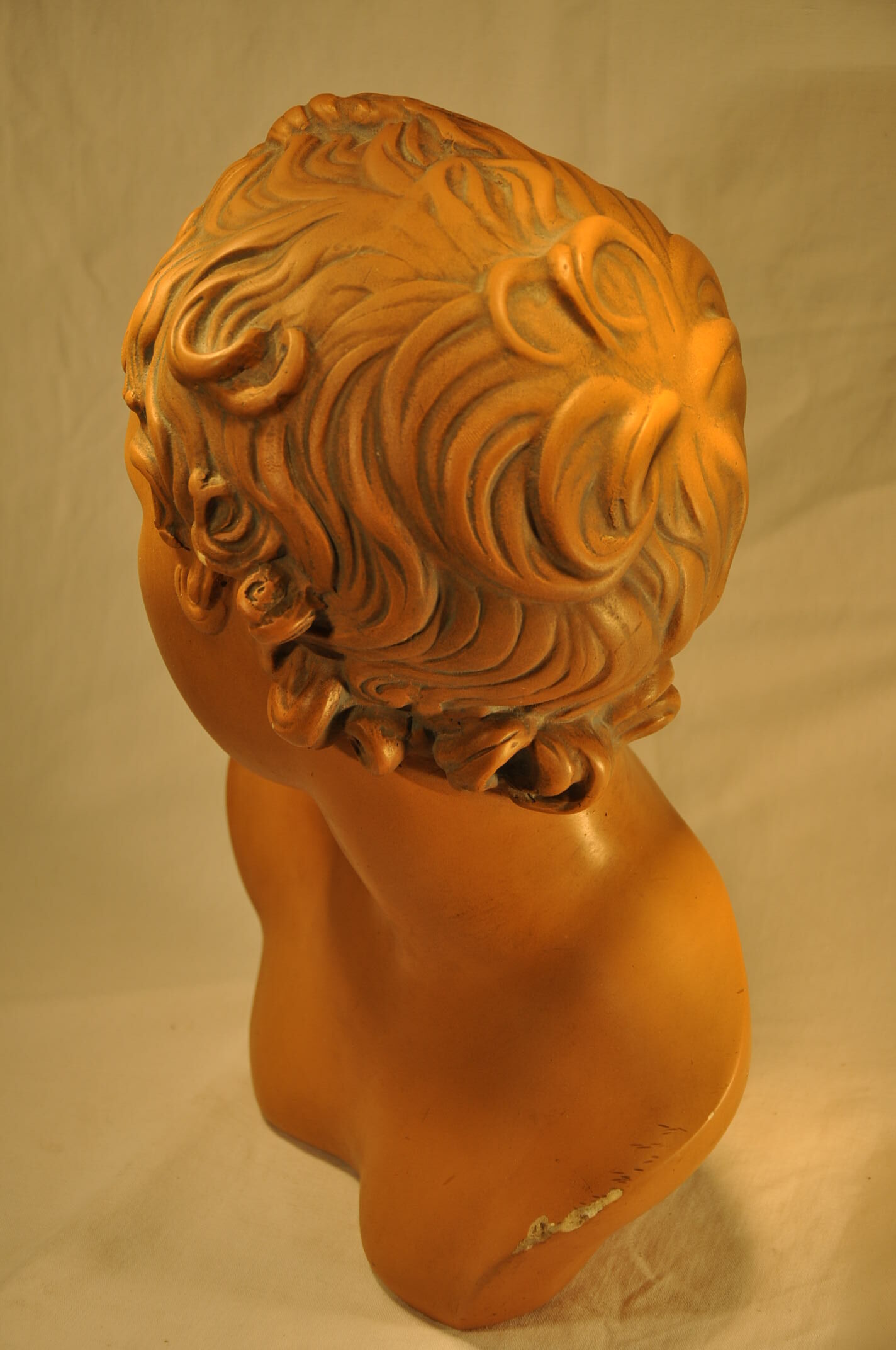 Plaster cherub bust