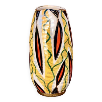 Vase Art Déco Hubert Bequet – Décor Jupiter - modèle 490 - Belgique – 1950