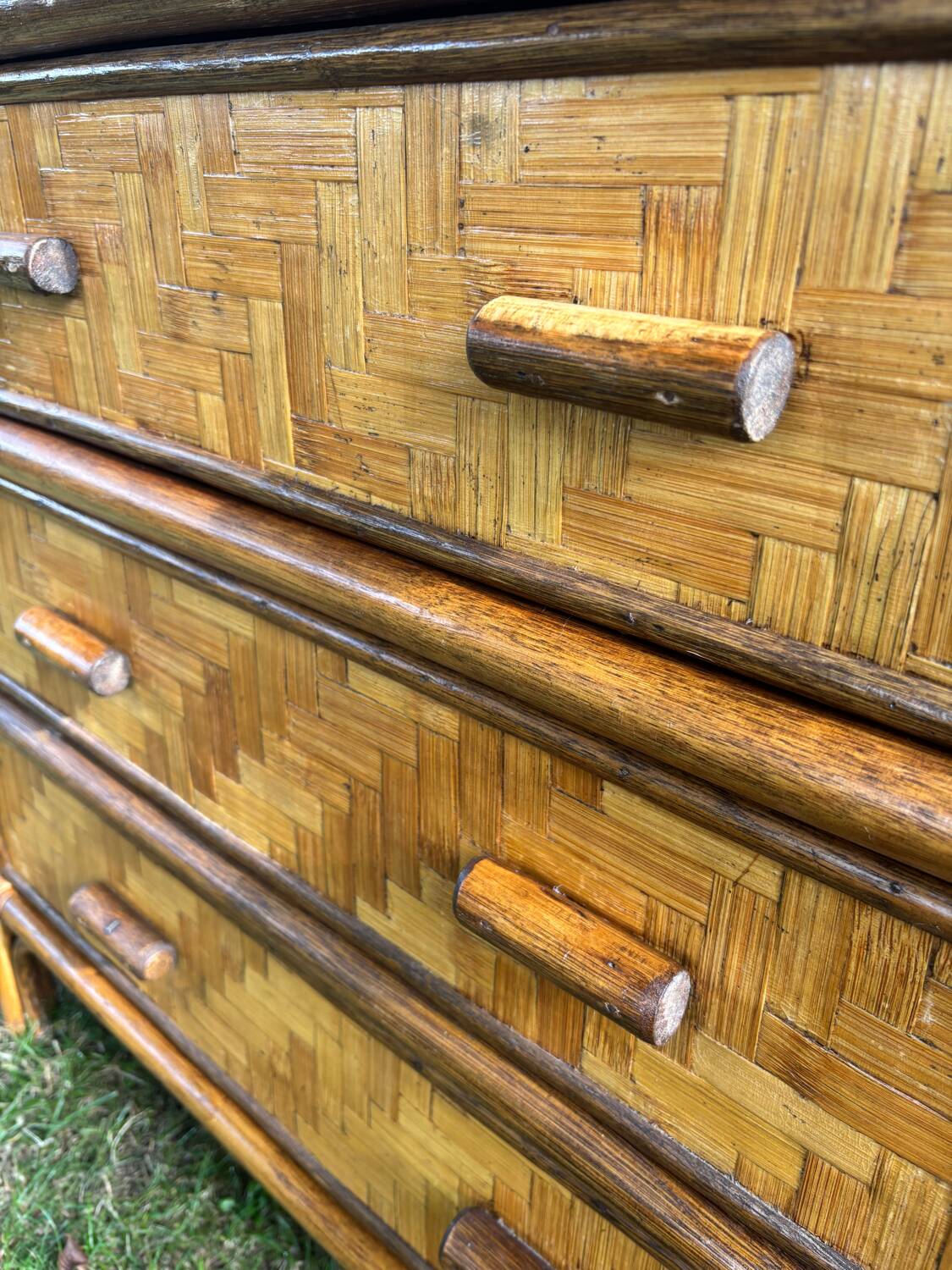 Rattan chest of drawers
