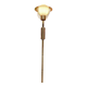 Lampadaire Américain verre et métal 200 cm design 1950.