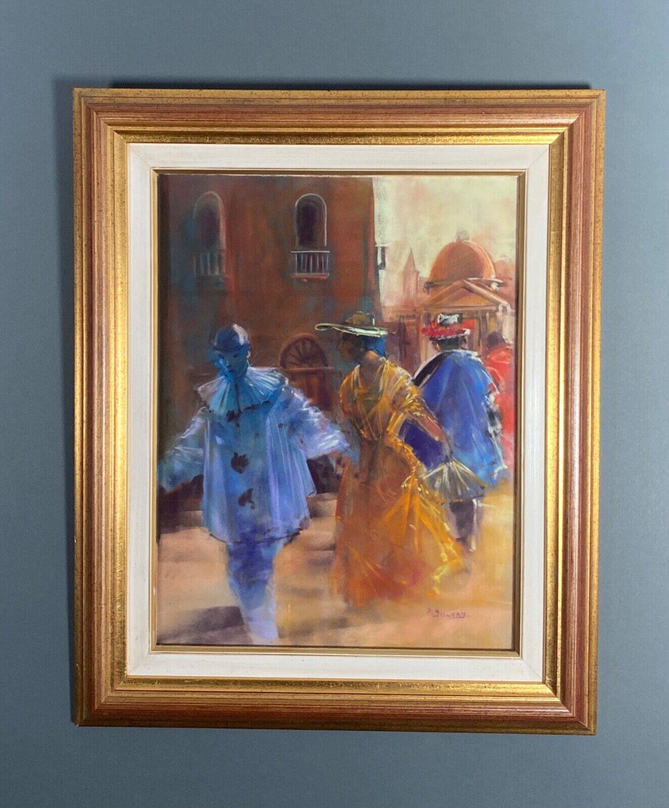 Watercolor on paper by Paul Billard 20th century Venice carnival