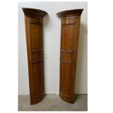 Pair of corners in ash and oak of the nineteenth century