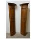 Pair of corners in ash and oak of the nineteenth century
