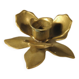 Brass flower candle holder