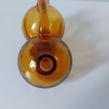 Amber double soliflore vase
