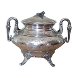 950 silver sugar bowl Minerva Guilloche (455 gr)