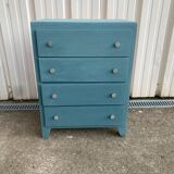 Commode vintage bleu 1970