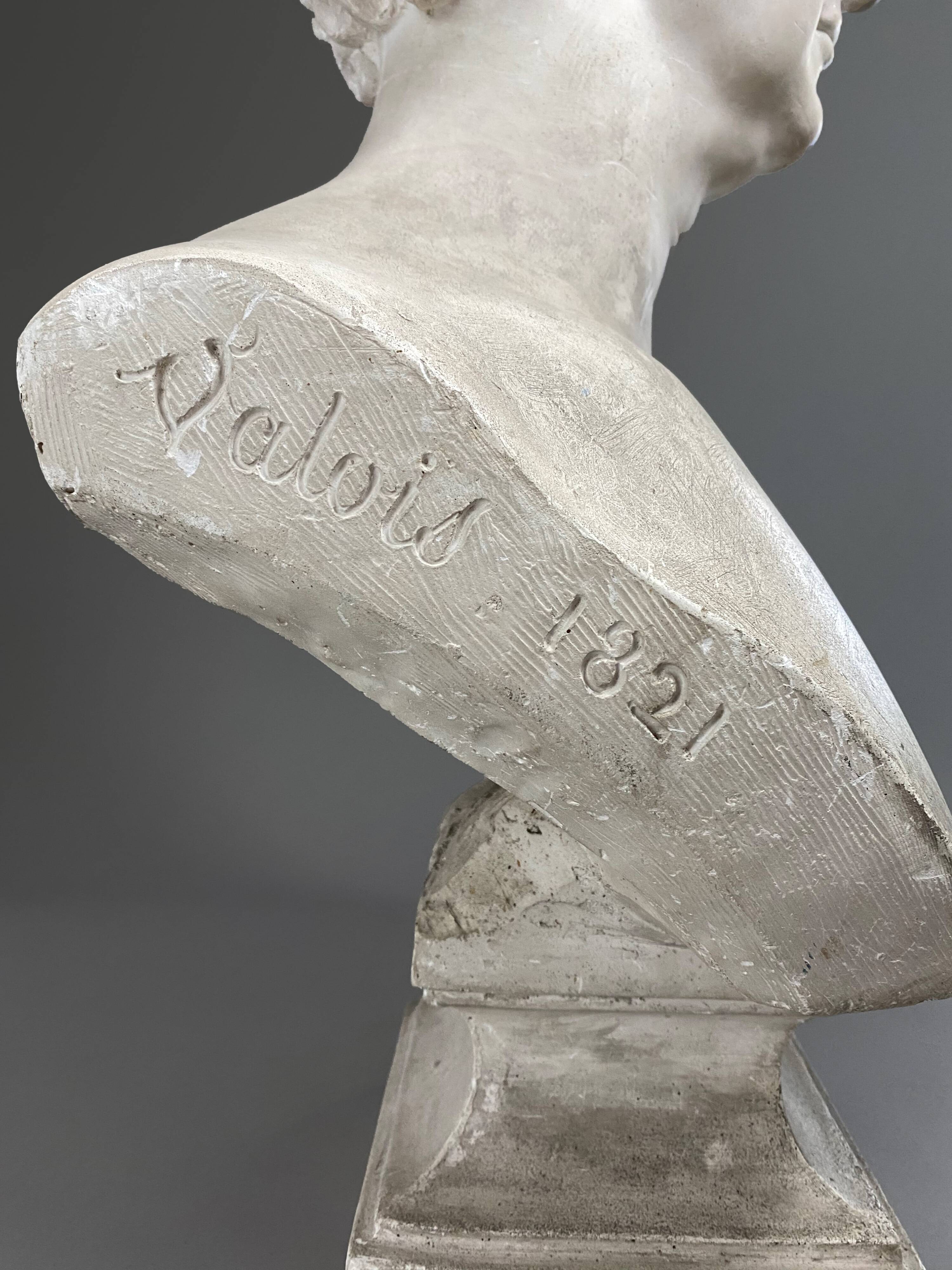 Plaster bust of a man