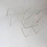 Set of three nesting tables designed by Max Sauze in the 1970s
