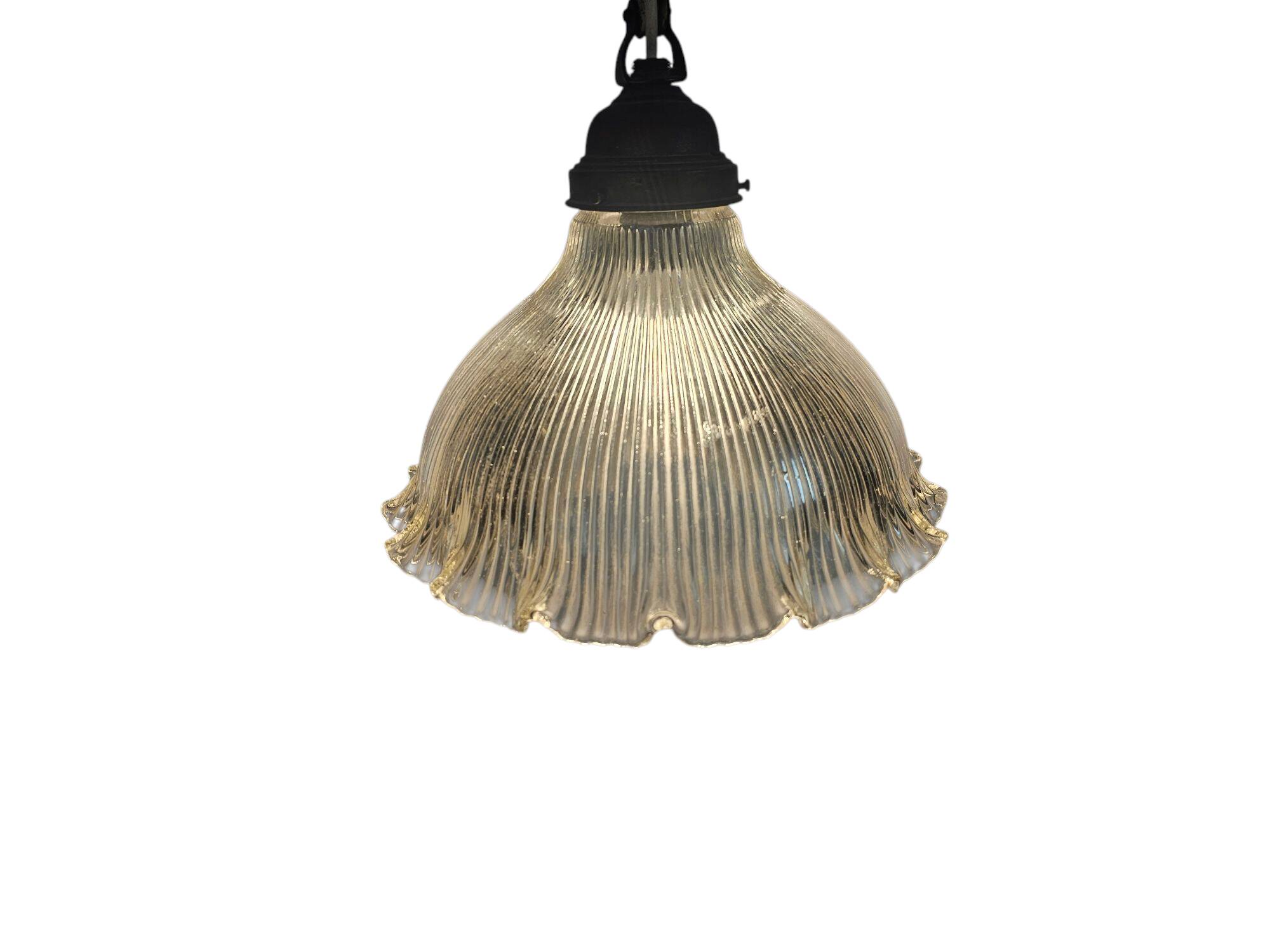 Art Déco - Holophane - suspension - cristal - années 1950