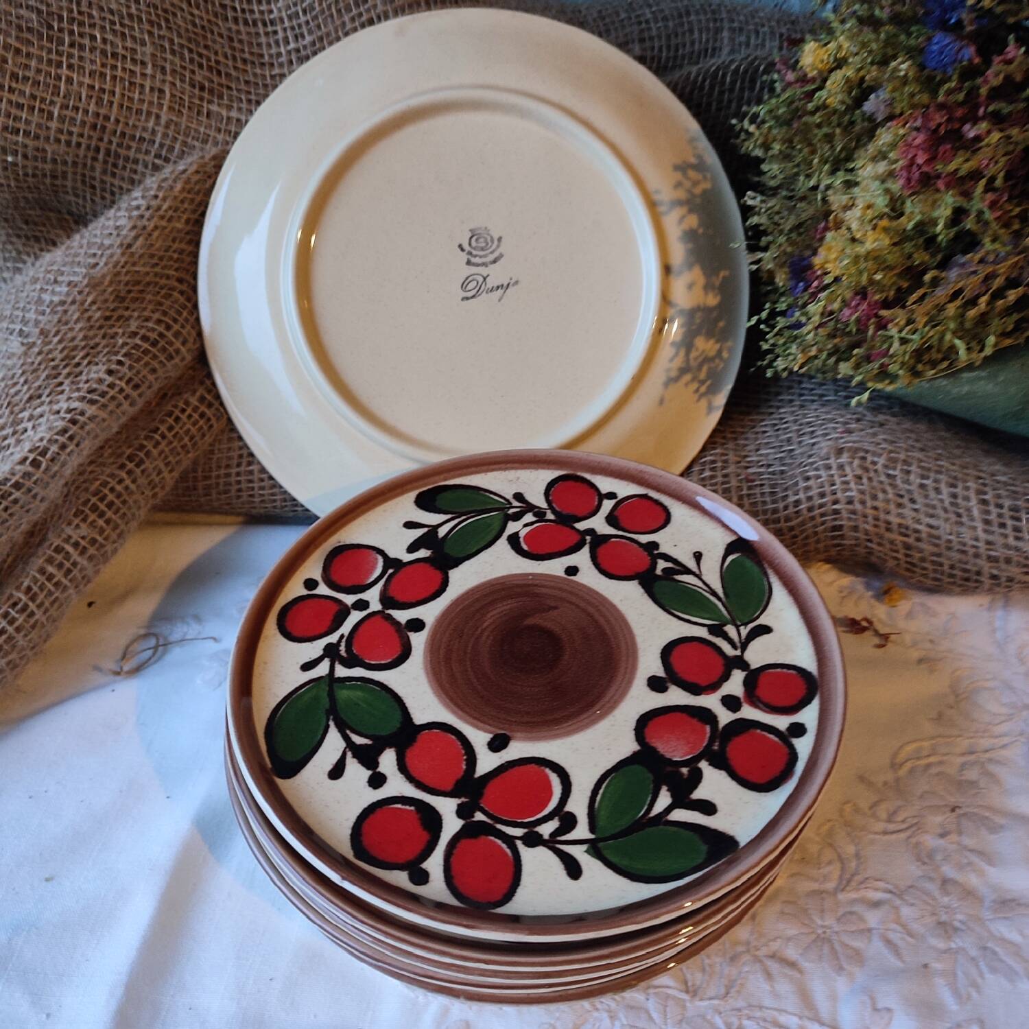 Set of 6 dessert plates + dish "Dunja" – Zell am Harmersbach – Année
