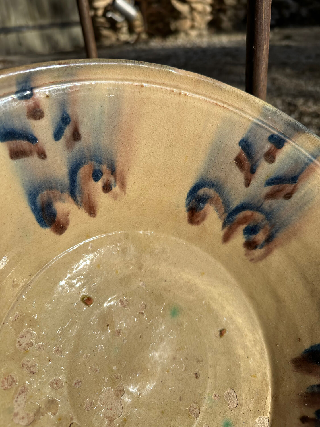 Ancient earthenware dish