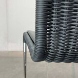 Grey German cantilever chairs B25 with leather cushions from Tecta, set of 4.