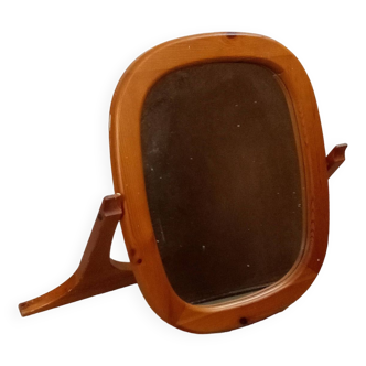 swedish freestanding mirror in pine from the 70s