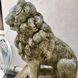 Fontaine statue Lion pierre reconstituée