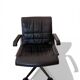 Fauteuil de Bureau Richard Sapper pour Knoll - Cuir Noir sur Patins 1979