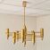 Golden brass chandelier by Gaetano Sciolari for Boulanger