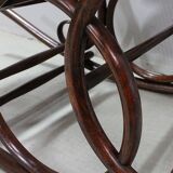 Rocking chair et son repose pieds, en hêtre 1900