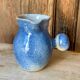 Blue ceramic pitcher by Albert Breton Vezelay