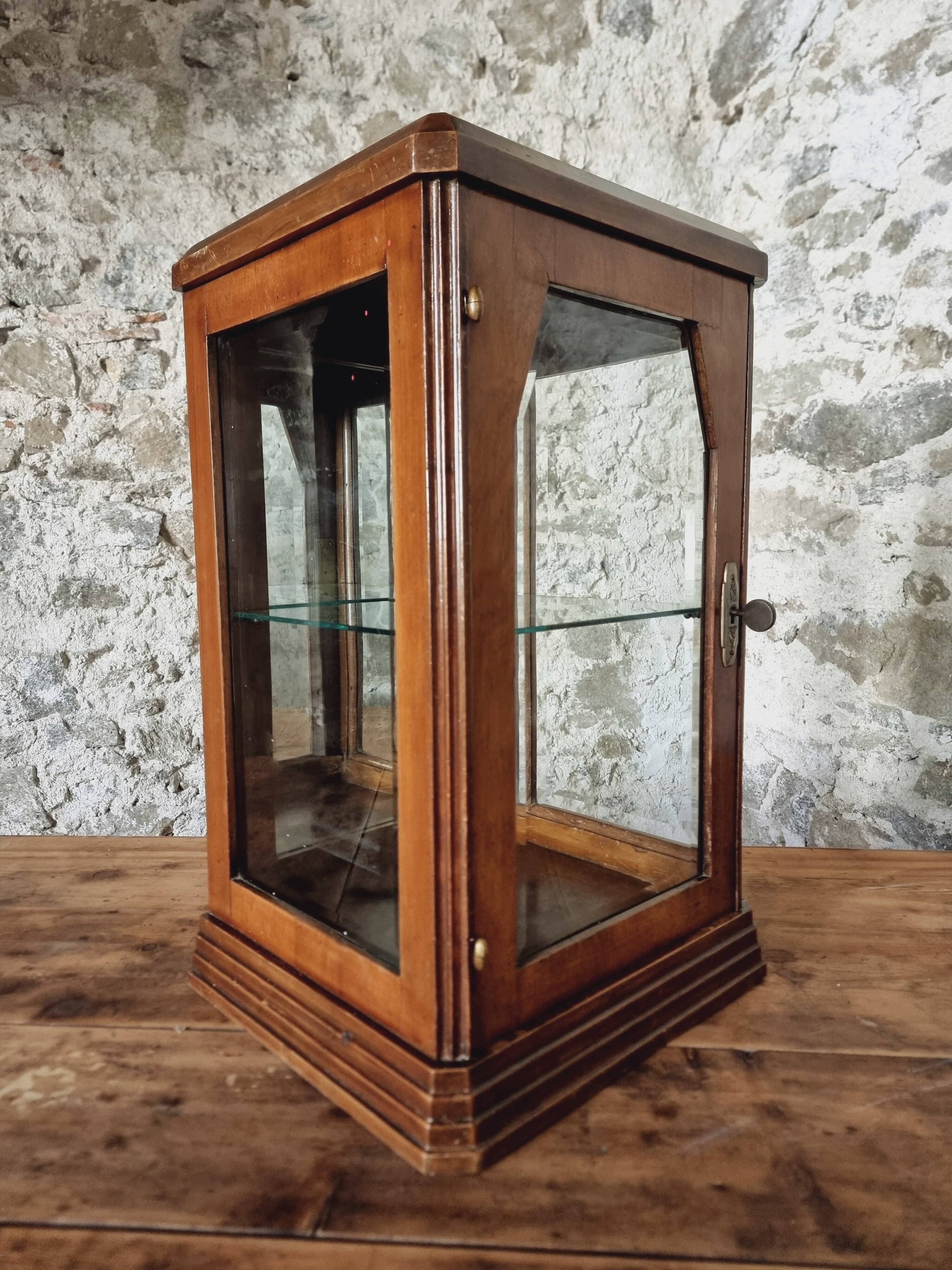 Antique Art Deco wall display case – France, circa 1920