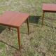 Pair of square wooden bistro tables 80 x 80 cm