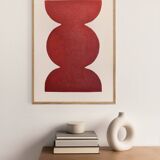 Abstract painting 50x70cm "Romy" red signed Eawy